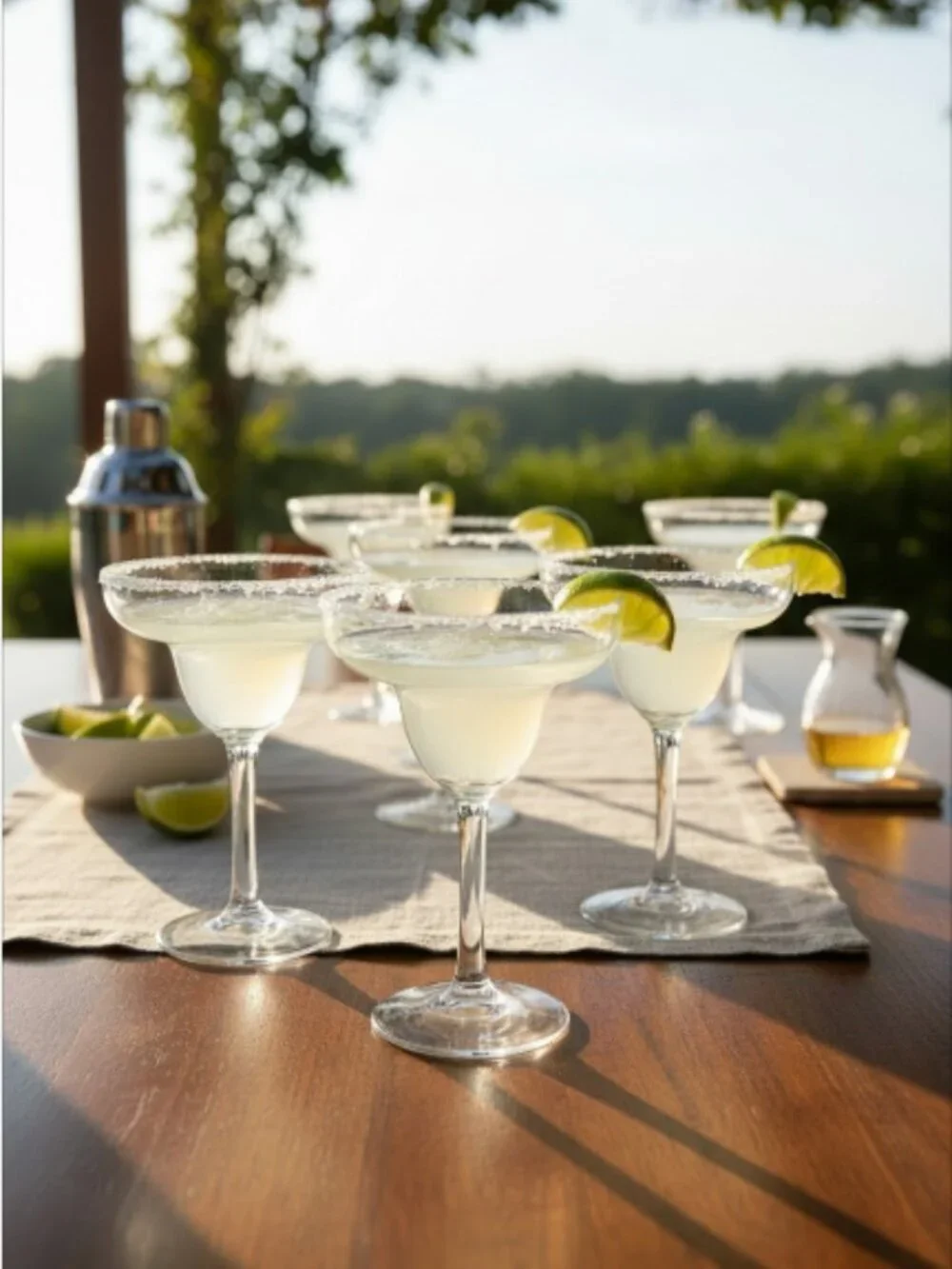 MARGARITA GLASSES -- Set of 8, Classic Stemmed Cocktail Glasses, Barware, Clear